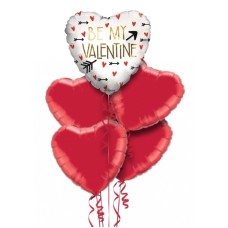 Be My Valentine Hearts and Arrows Balloon Bouquet